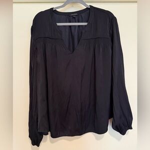 Banana Republic Black Long Sleeve Blouse, Size XXL